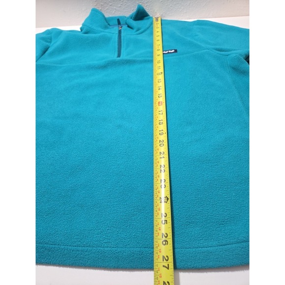 Lands'End Fleece Oeko-Tex 1/4 zip  Mans Large - Teal - Picture 7 of 7